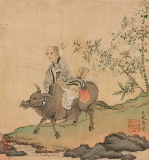 Древнекитайский философ Лао-цзы верхом на быке