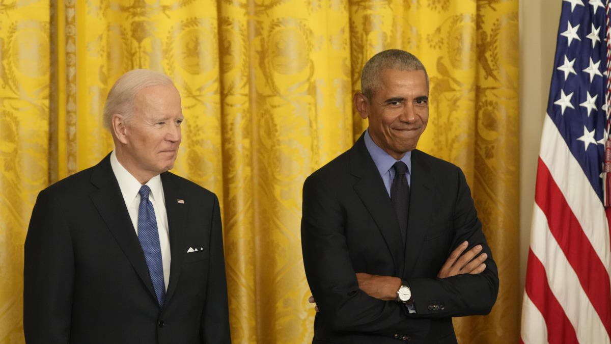 Президент США Джо Байден и бывший президент США Барак Обама