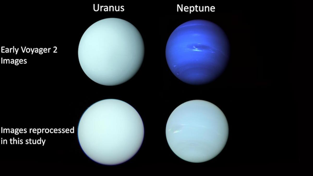 Новые изображения показали реальные цвета Нептуна и Урана