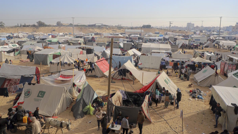 Палаточный лагерь для палестинских беженцев