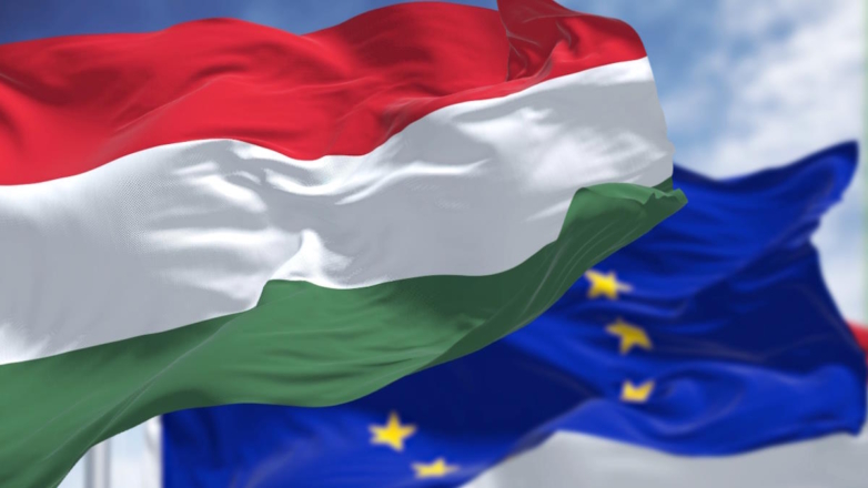 Флаги Венгрии и Евросоюза