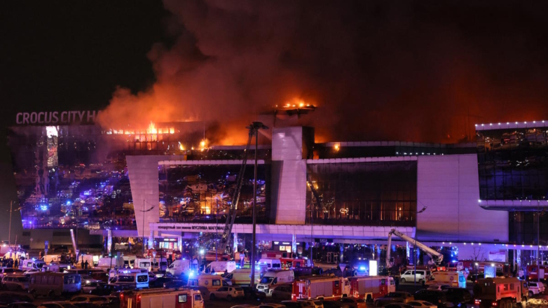 Тушение пожара в Крокус Сити Холле