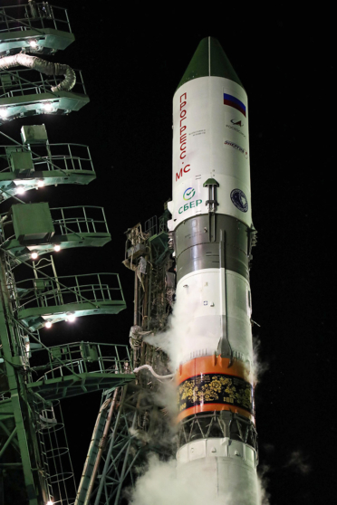 Подготовка к запуску ракеты-носителя «Союз-2.1а» с грузовым кораблем «Прогресс МС-18»