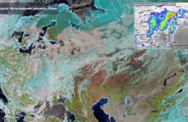 Обрушившийся на центр России шторм показали из космоса