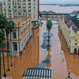 Число жертв сильных наводнений на юге Бразилии достигло 56