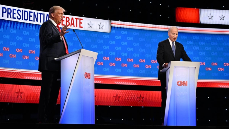 Предвыборные дебаты между Дональдом Трампом и Джо Байденом.