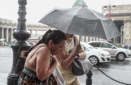 Желтый уровень погодной опасности объявлен в Санкт-Петербурге из-за жары и грозы