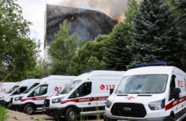 Угроза обрушения существует в бывшем здании НИИ "Платан" во Фрязино, где вновь начался пожар