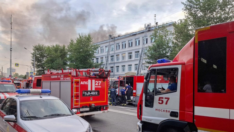 Пожар в здании Центра цифровизации образования в Москве