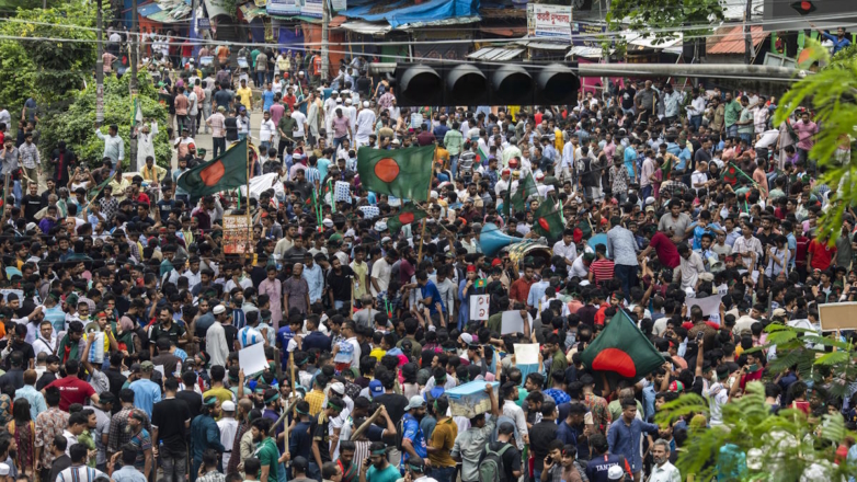 Антиправительственная демонстрация в Бангладеш