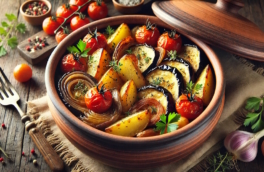 Готовим в горшочках: баклажаны с картошкой в духовке