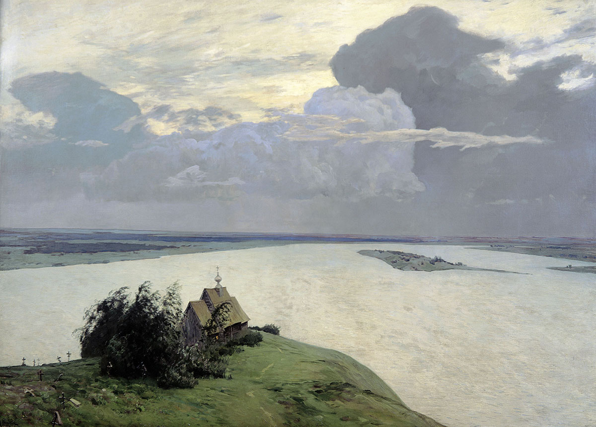 "Над вечным покоем", 1894. Художник: Исаак Ильич Левитан (1860-1900).