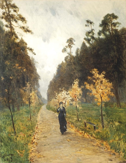 "Осенний день. Сокольники". 1879 г. Холст, масло. Художник Исаак Ильич Левитан (1860-1900)