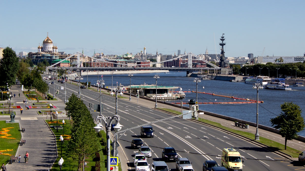24 августа временно закроют движение на ряде центральных набережных Москвы