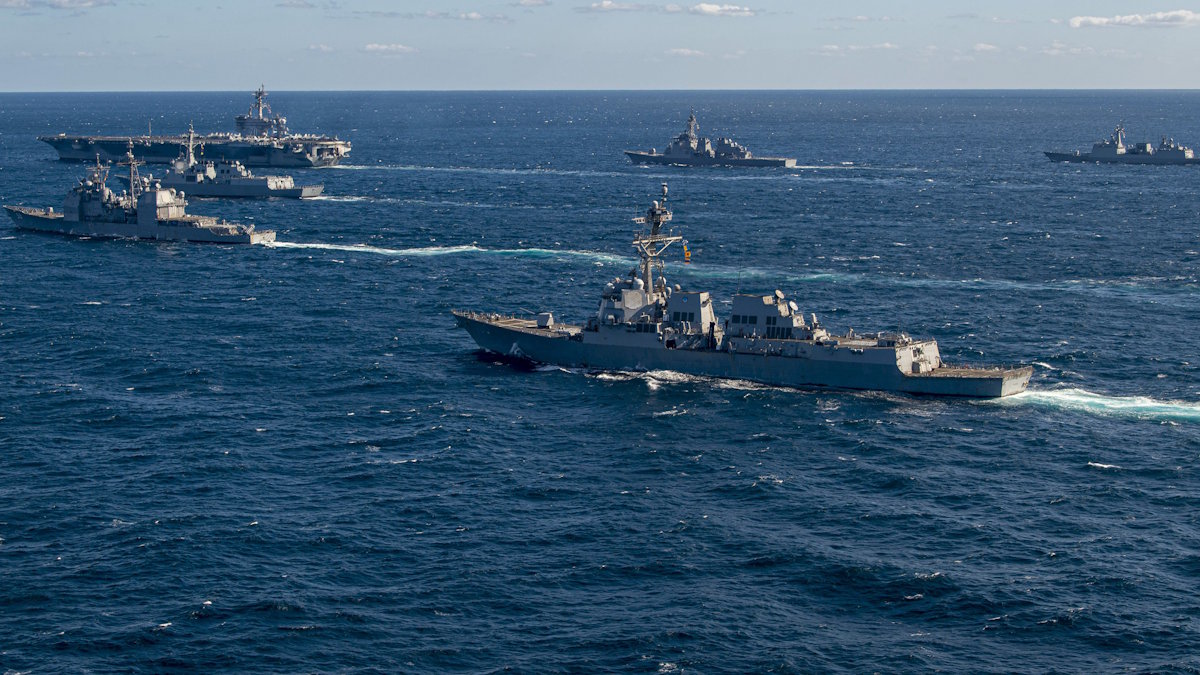 Совместные военно-морские учения США и Японии (архивное фото)