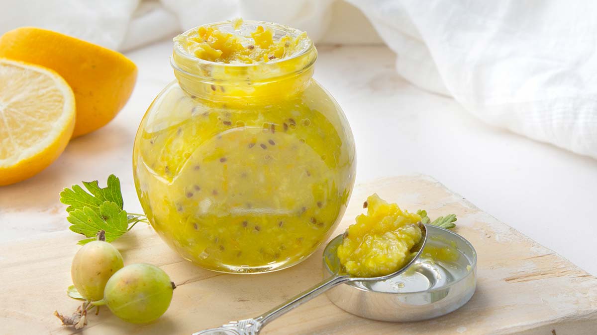 Варенье из крыжовника с лимоном и апельсином