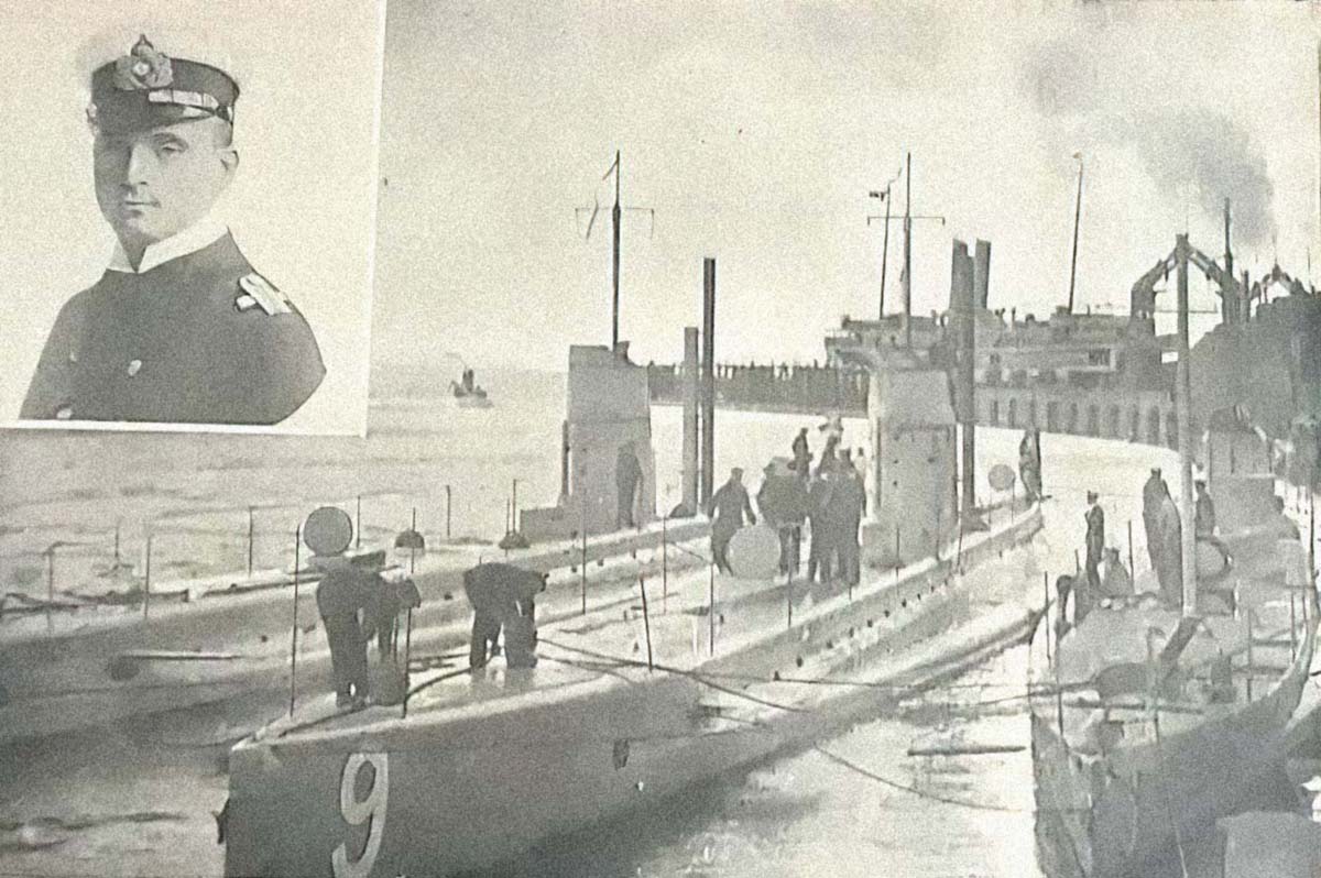 Немецкая подлодка U-9 и ее командир Отто Веддиген