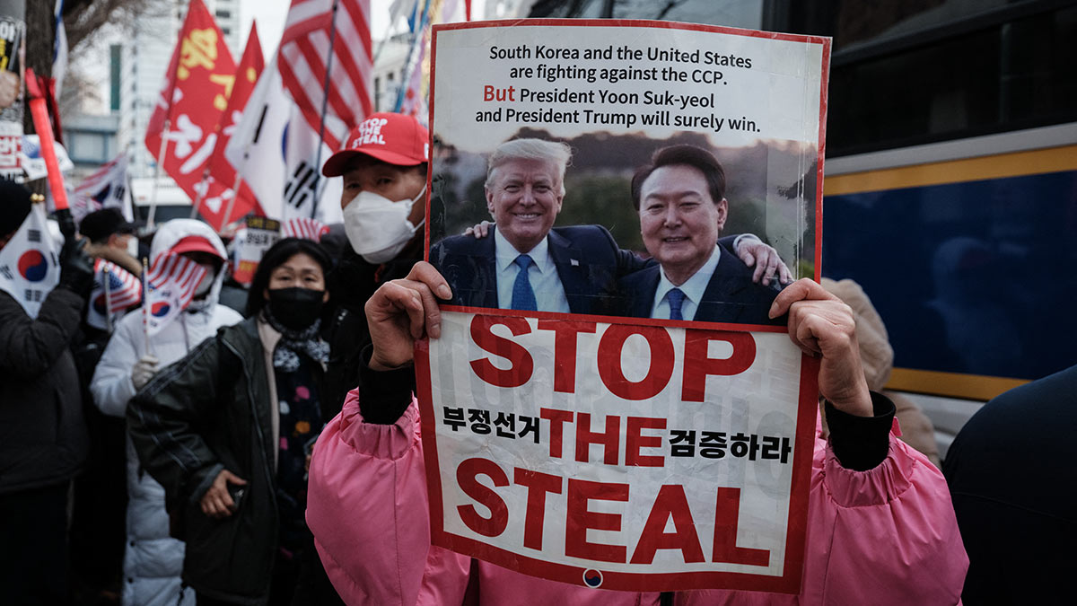 Акция протеста Stop the Steal в Южной Корее