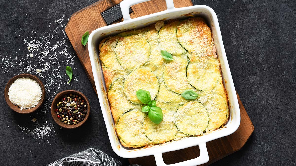 Гратен из кабачков с сыром