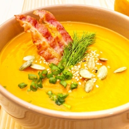 Готовим тыквенный суп с беконом: пошаговый рецепт вкусного и простого осеннего блюда