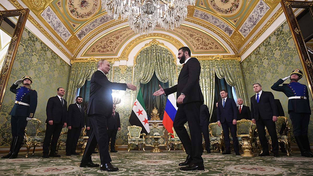 Встреча президента Владимира Путина и президента Сирии Ахмеда аш-Шараа