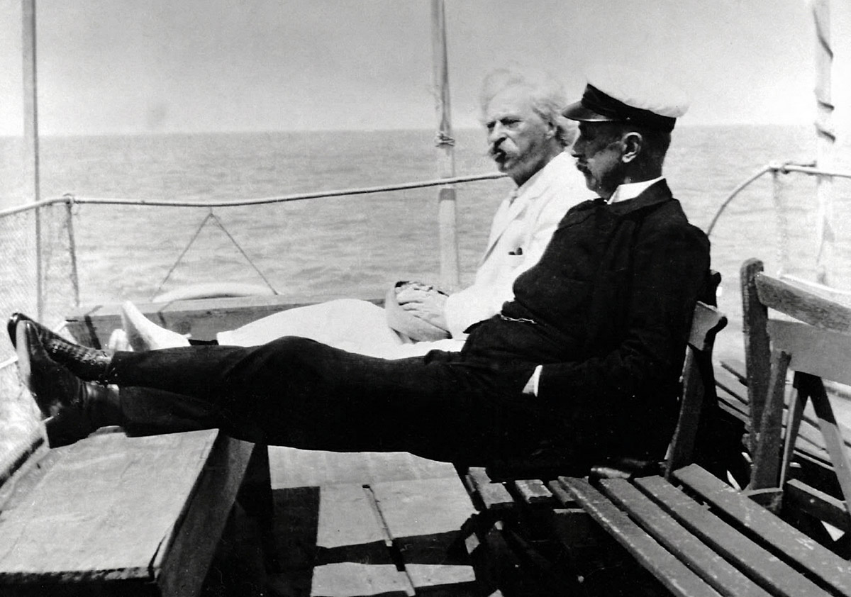 Марк Твен во время поездки на Бермудские острова, 1907 год