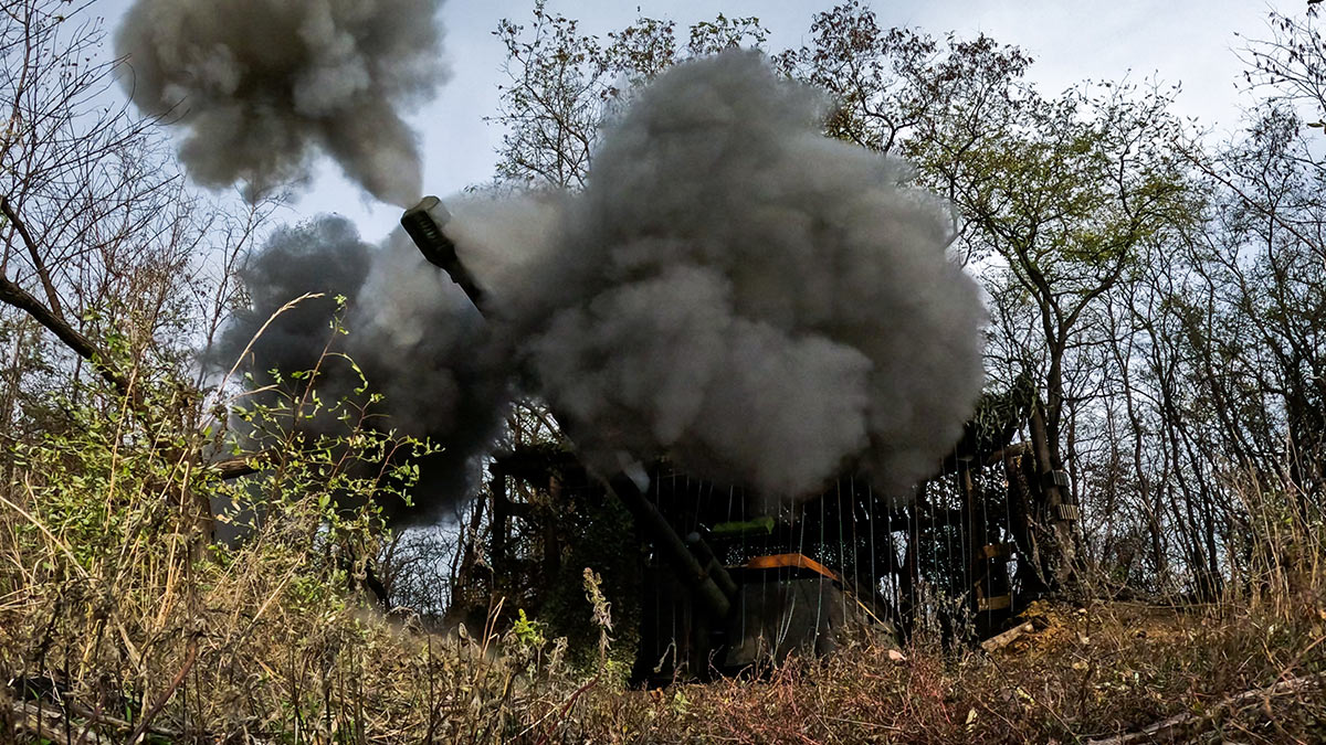 Боевая работа САУ "Акация"