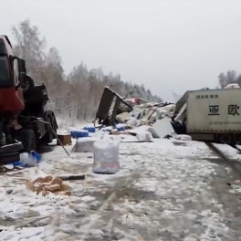 Четыре фуры столкнулись на трассе "Сибирь", погибли два водителя