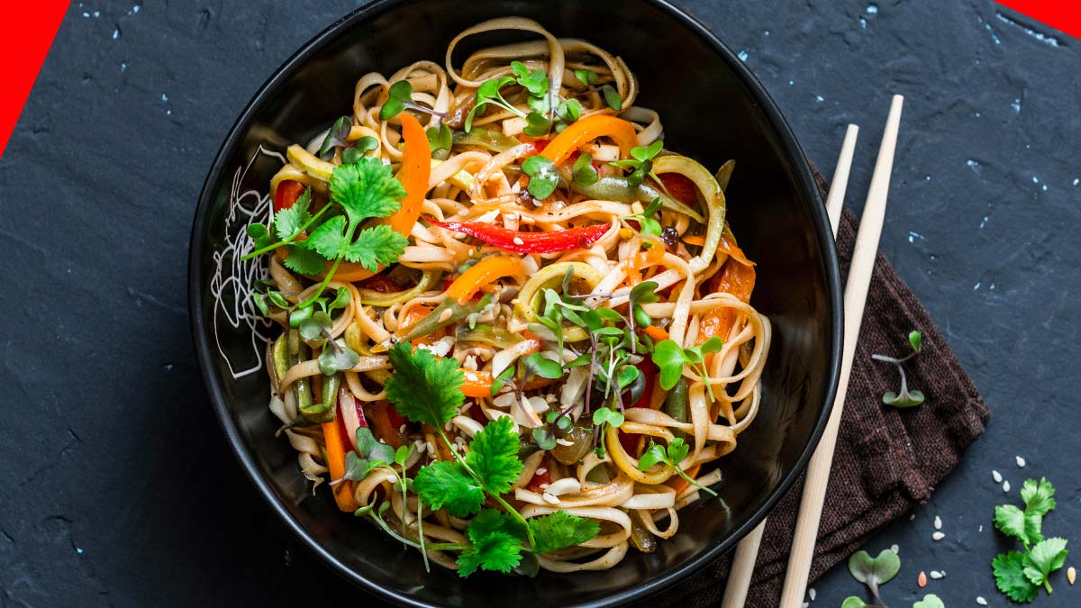 Лапша с овощами по-китайски