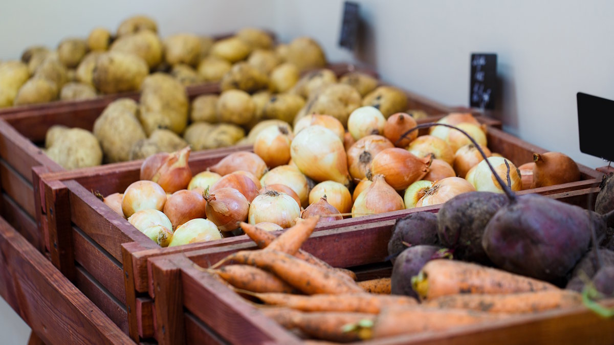 Овощи в магазине