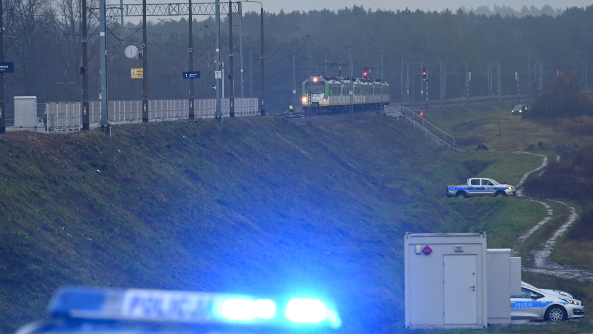 Повреждение железной дороги в Польше