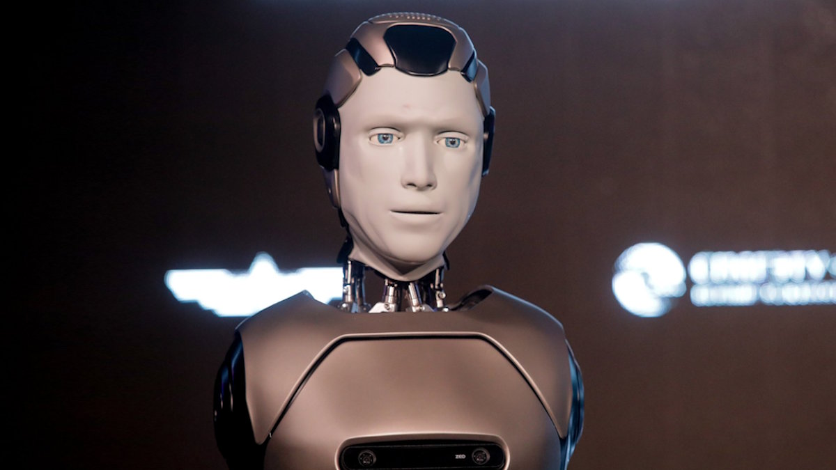 Презентация антропоморфного робота "Aidol" в Москве