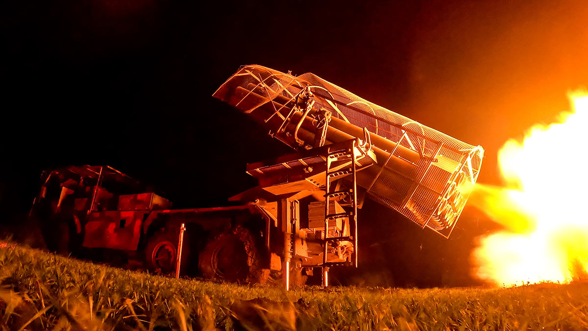 Боевая работа РСЗО "Ураган"