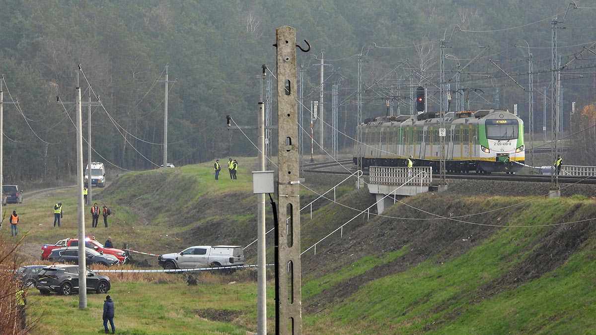 Место взрыва на железнодорожном пути Варшавско-Люблинской