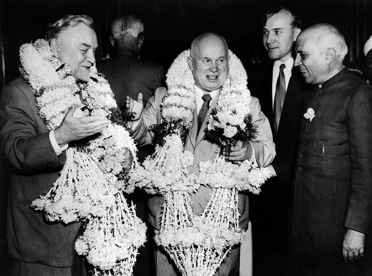 Хрущев Булганин Индия визит