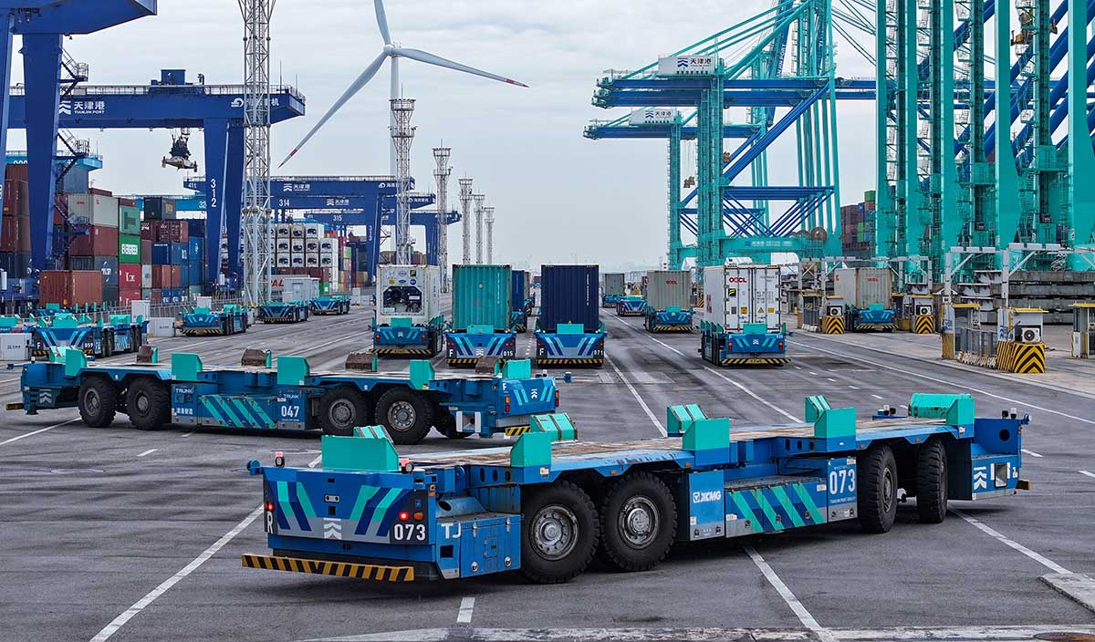 порт Китай роботы