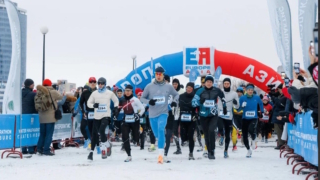 На Урале прошел зимний полумарафон "Европа-Азия"