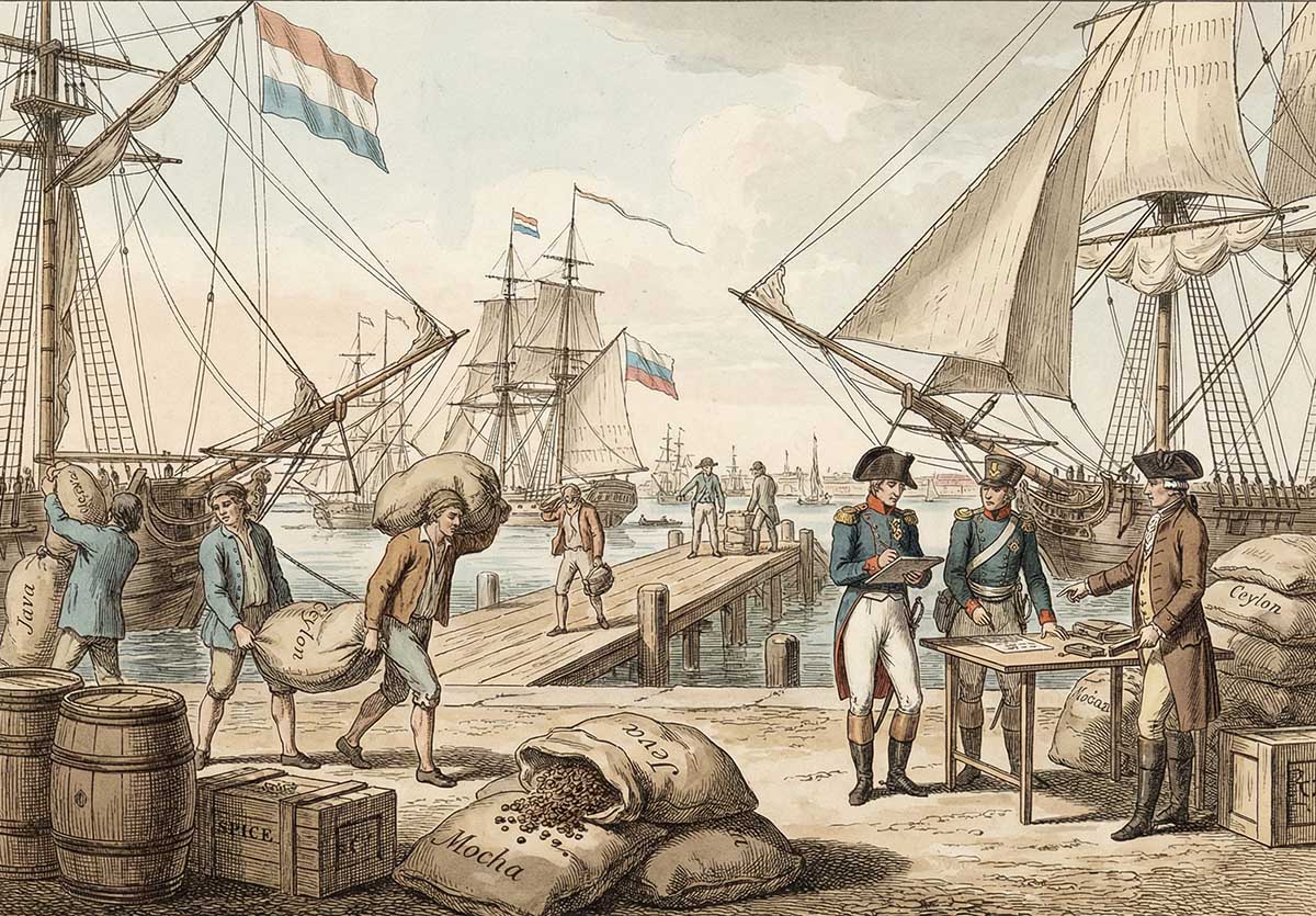 Первые полпуда кофе прибыли в Петербург в 1709 году
