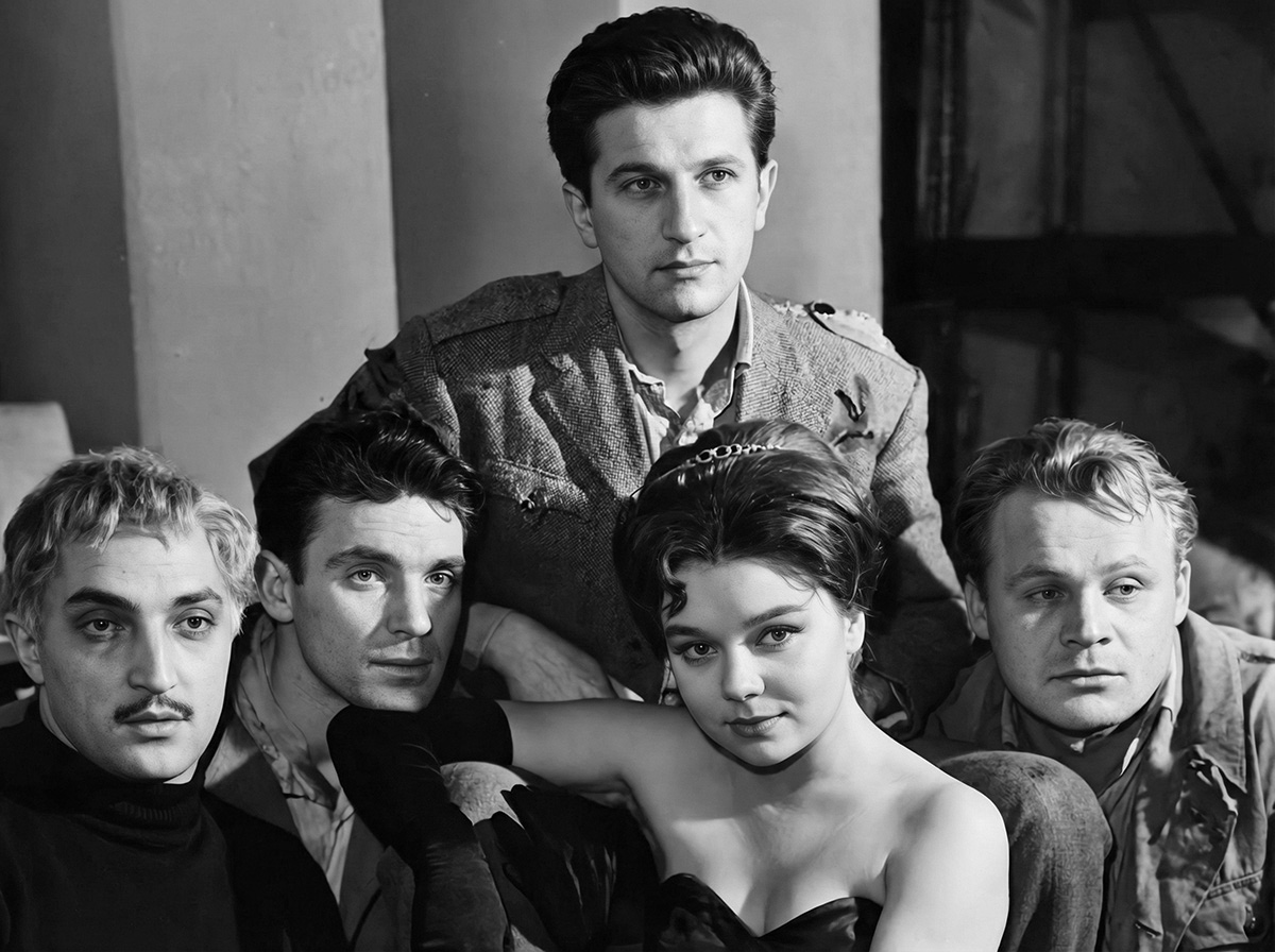 Игорь Кваша, Михаил Козаков, Владимир Заманский, Нина Дорошина, Петр Щербаков (1961 год)