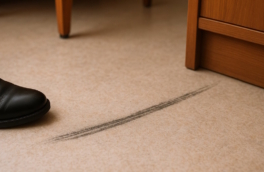 Несколько секунд – и от черных полос на линолеуме нет следа: выручают 2 простых средства