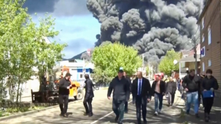 Из горящего НПЗ в Туапсе произошел выброс нефтепродуктов