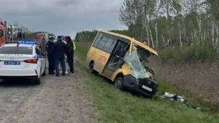 Автобус с детьми попал в ДТП под Омском
