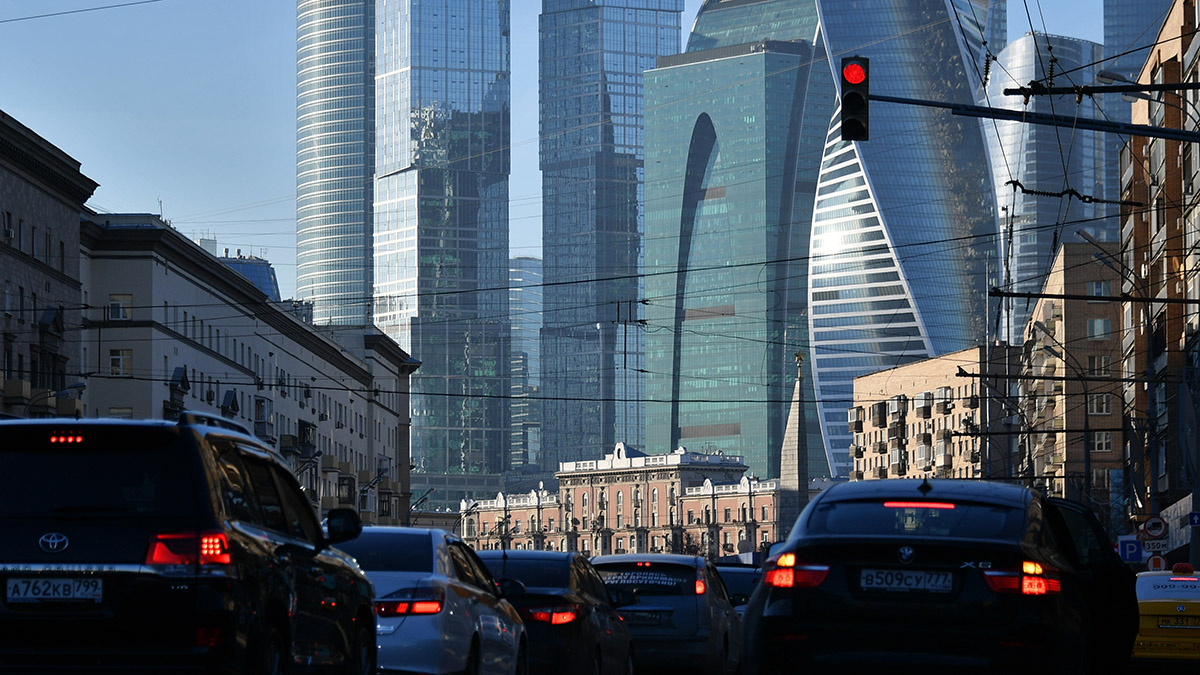 Транспортное движение в Москве.