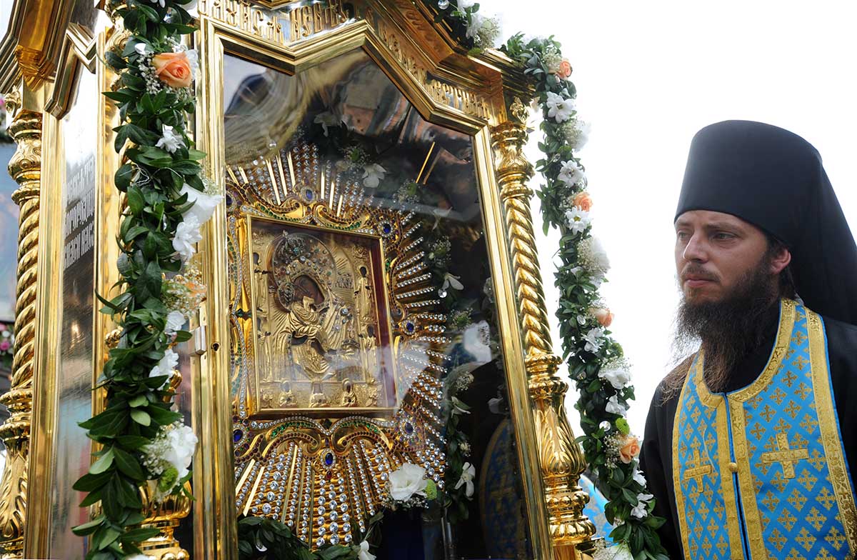 Почаевская икона Божией Матери.